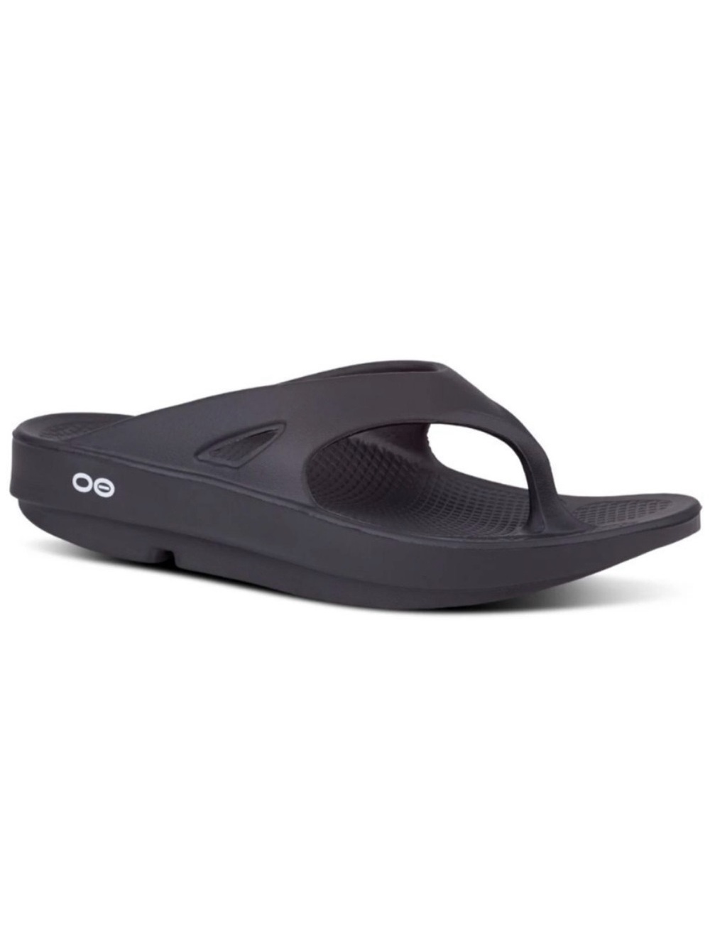 OOFOS Women's Black Thong Sandals